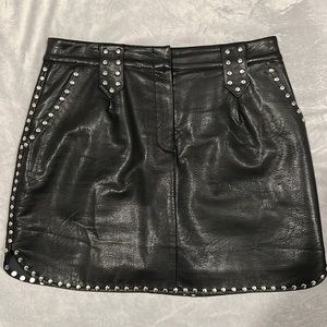 Mink Pink faux leather studded skirt.